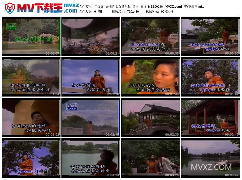 千百惠_史俊鹏-想你的时候_国语_流行_MEE00248